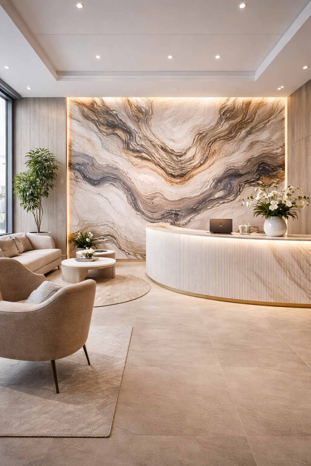 Commercial wallcovering project